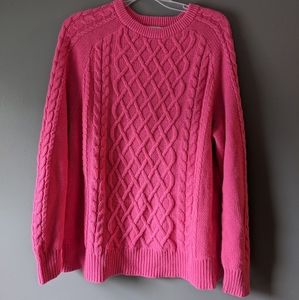 MOVING SALE - Womens Size XL Old Navy Cable Knit Pink Sweater